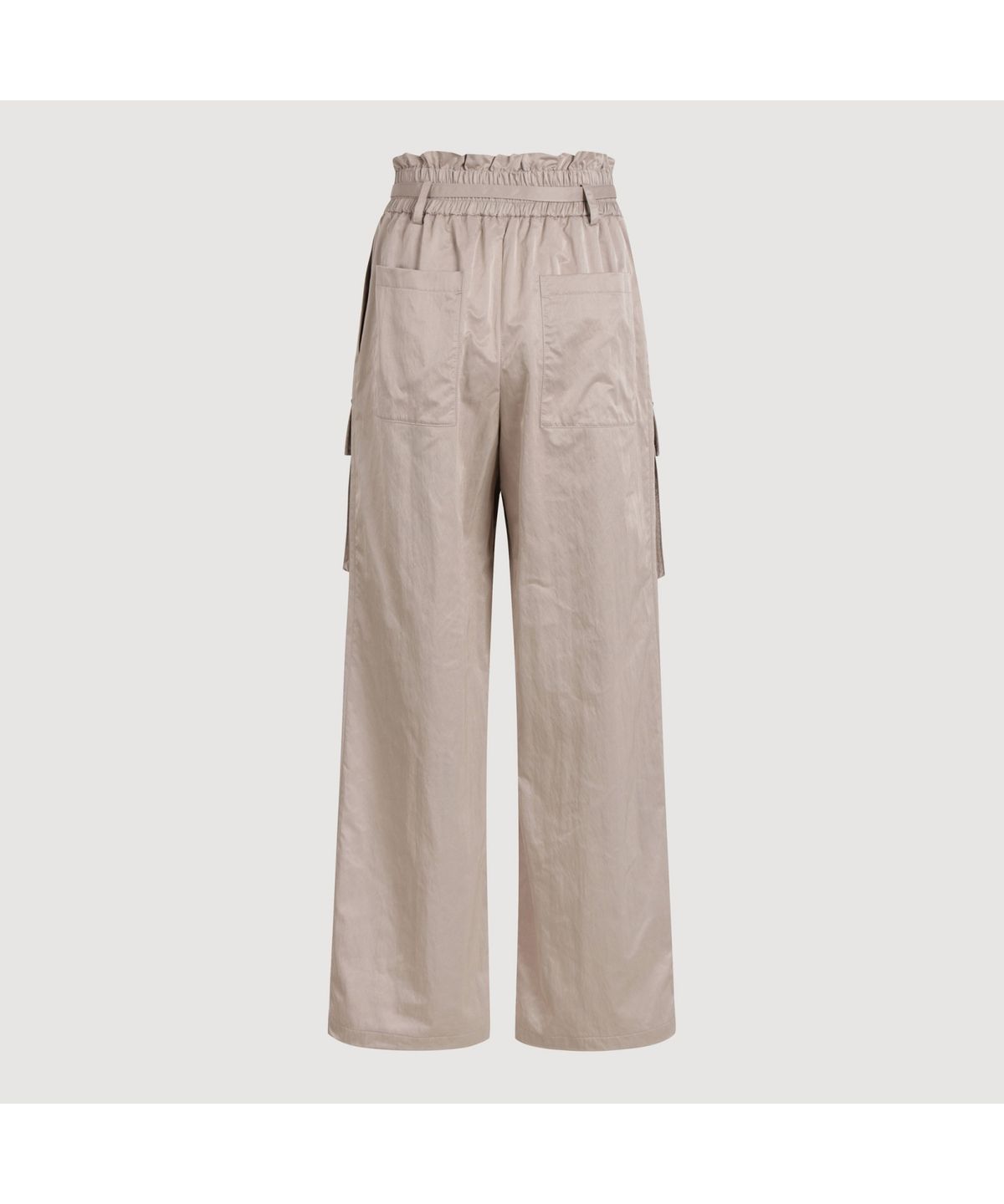 럭키슈에뜨(LUCKY CHOUETTE) Out Pocket Jogger Banding Pants (Fabric Belt) (beige) LFPNS25100BEX