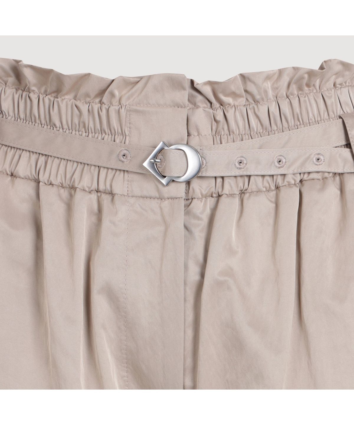 럭키슈에뜨(LUCKY CHOUETTE) Out Pocket Jogger Banding Pants (Fabric Belt) (beige) LFPNS25100BEX