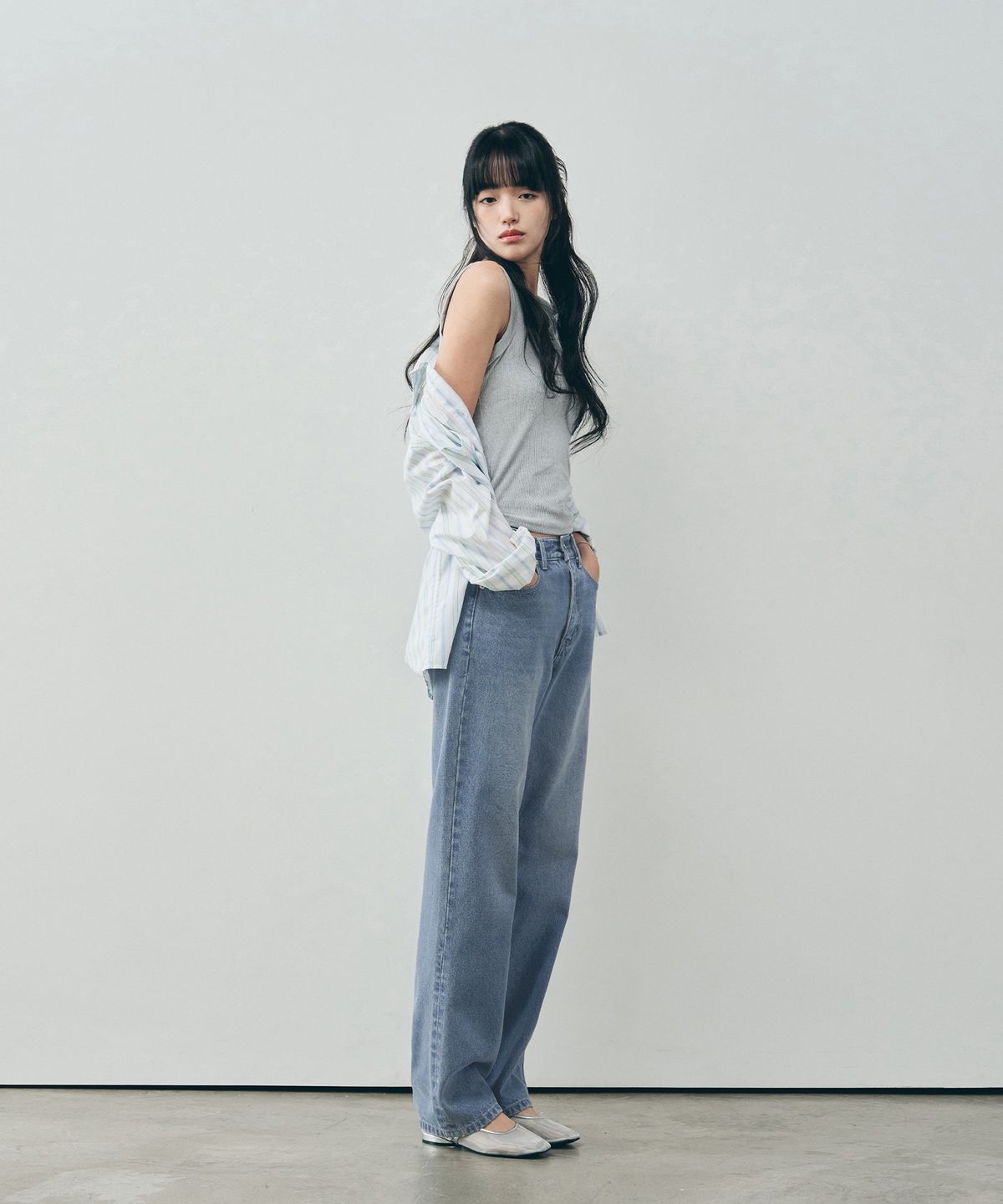 아워데이즈(OURDAYZ) 리버티 세미 와이드 데님 팬츠 [5COLORS]