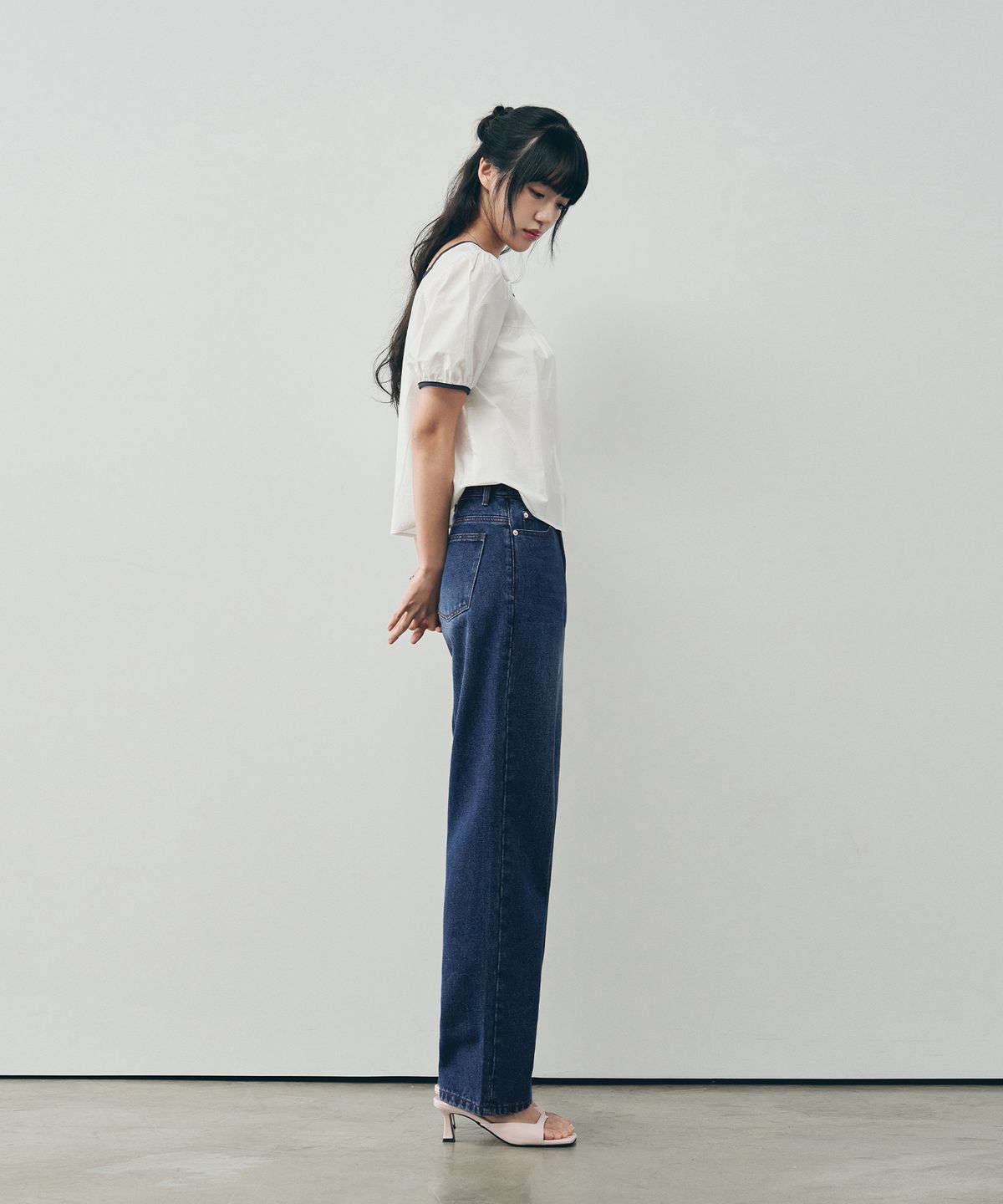 아워데이즈(OURDAYZ) 리버티 세미 와이드 데님 팬츠 [5COLORS]