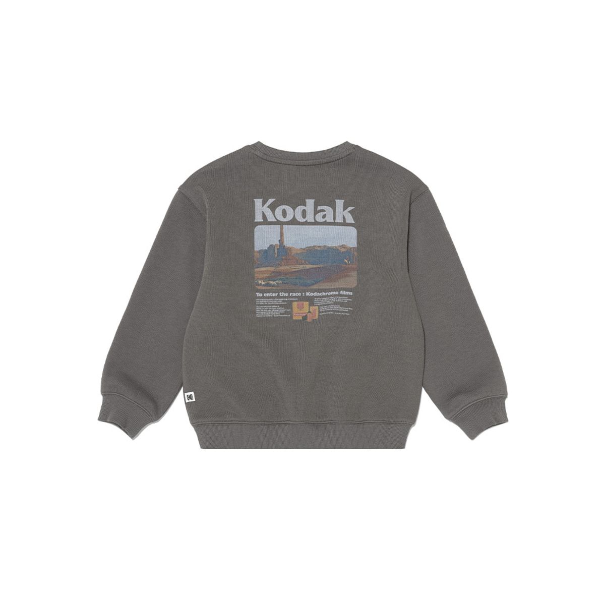 코닥 키즈(KODAK KIDS) 씨너리 그래픽 맨투맨 키즈 CHARCOAL