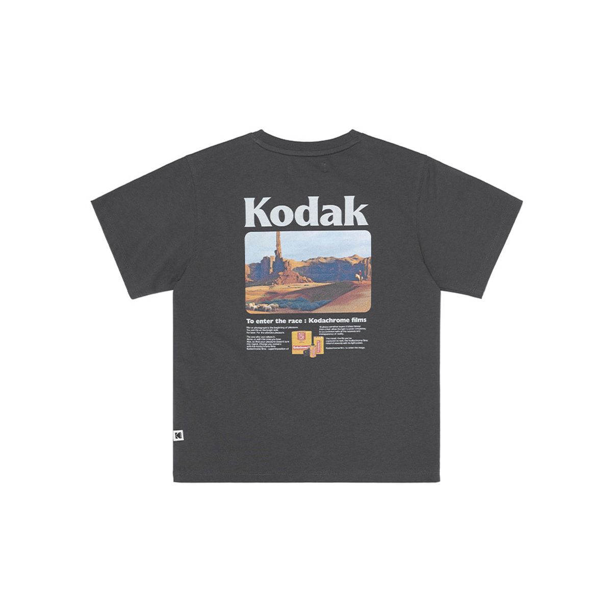 코닥 키즈(KODAK KIDS) 씨너리 그래픽 반팔티셔츠 키즈 CHARCOAL