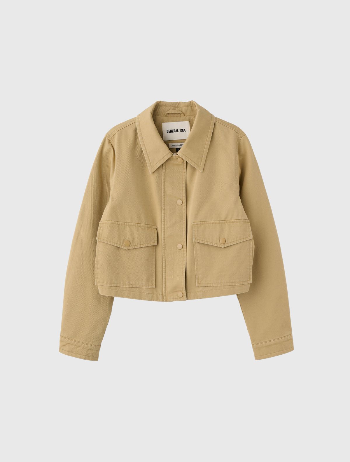 제너럴아이디어(GENERALIDEA) 숏 집업 코튼 자켓 [BEIGE] / WBE1L07504