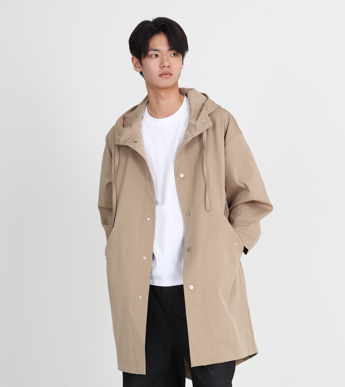 버튼서울(BUTTON SEOUL) 사파리 레인 후드 코트 3color (베이지)