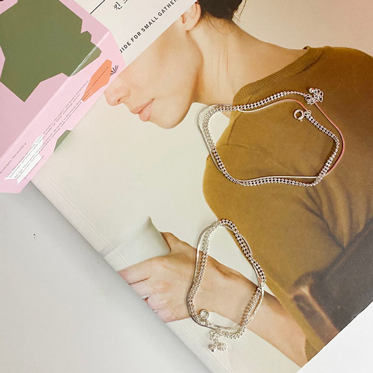 아쿠푸(ACOOPU) [925 silver] kemi double line bracelet & anklet