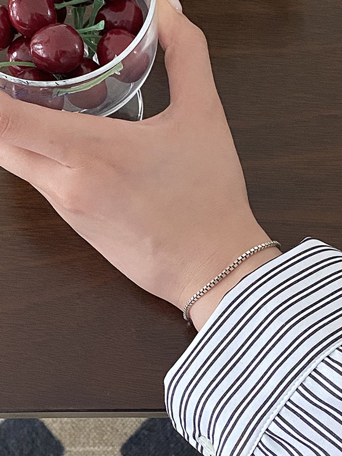 아쿠푸(ACOOPU) [925 silver] oli box chain bracelet & anklet