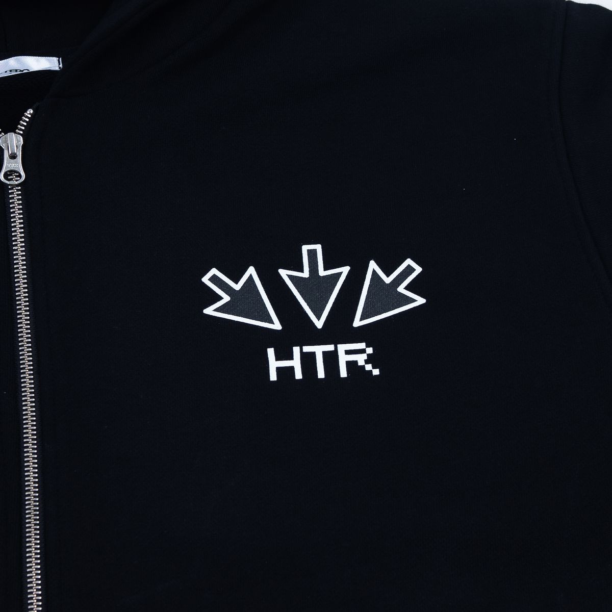 헤테로(HETERO) Pixel-cursor Zip-up Hoodie_Black