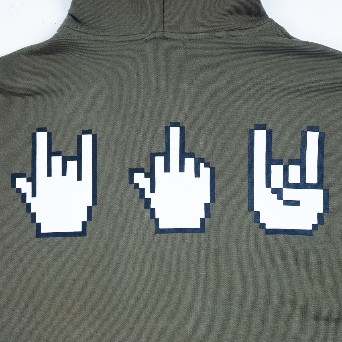헤테로(HETERO) Pixel-cursor Zip-up Hoodie_Khaki