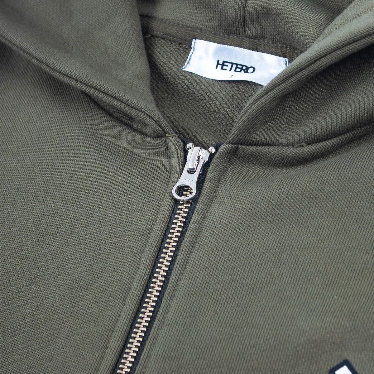 헤테로(HETERO) Pixel-cursor Zip-up Hoodie_Khaki