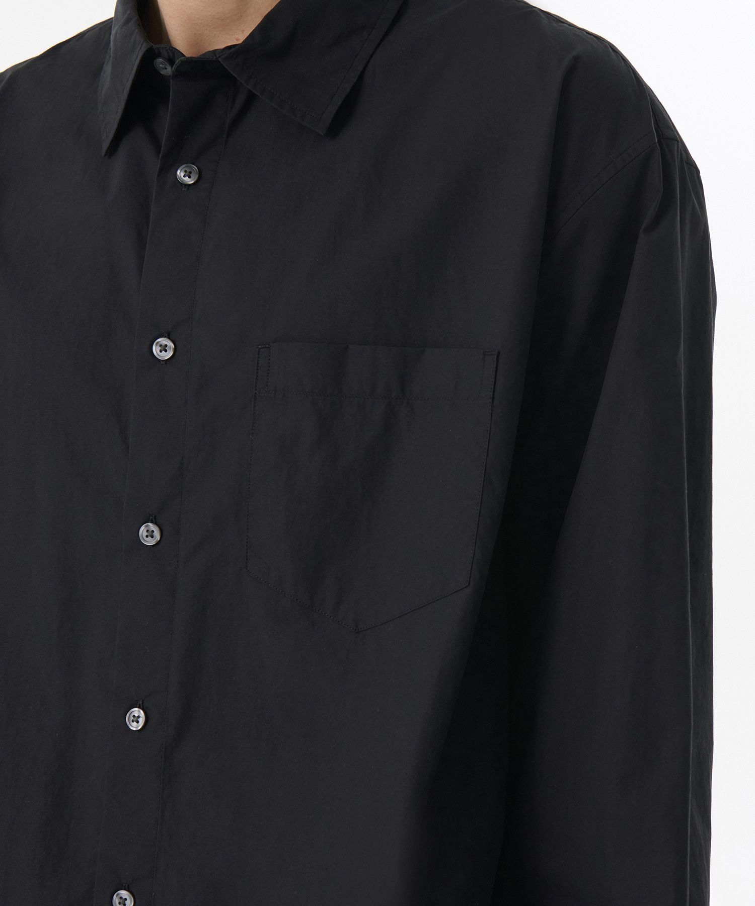 ★MUSINSA STANDARD★ Relaxed soft poplin shirt blue grey MME MUSINSA | MUSINSA STANDARD Relaxed Soft Poplin Shirt [Navy]