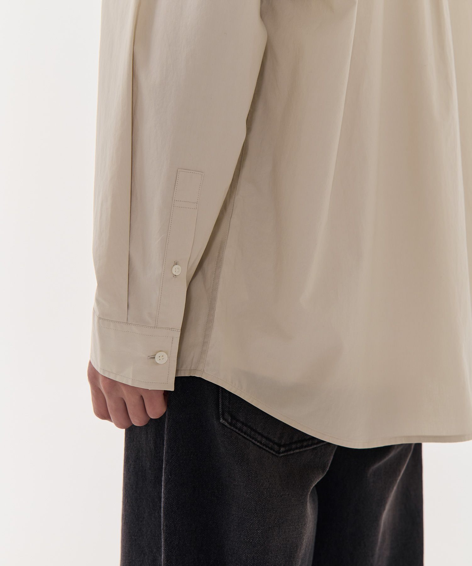 ★MUSINSA STANDARD★ Relaxed soft poplin shirt light beige M MUSINSA | MUSINSA STANDARD Relaxed Soft Poplin Shirt [Light
