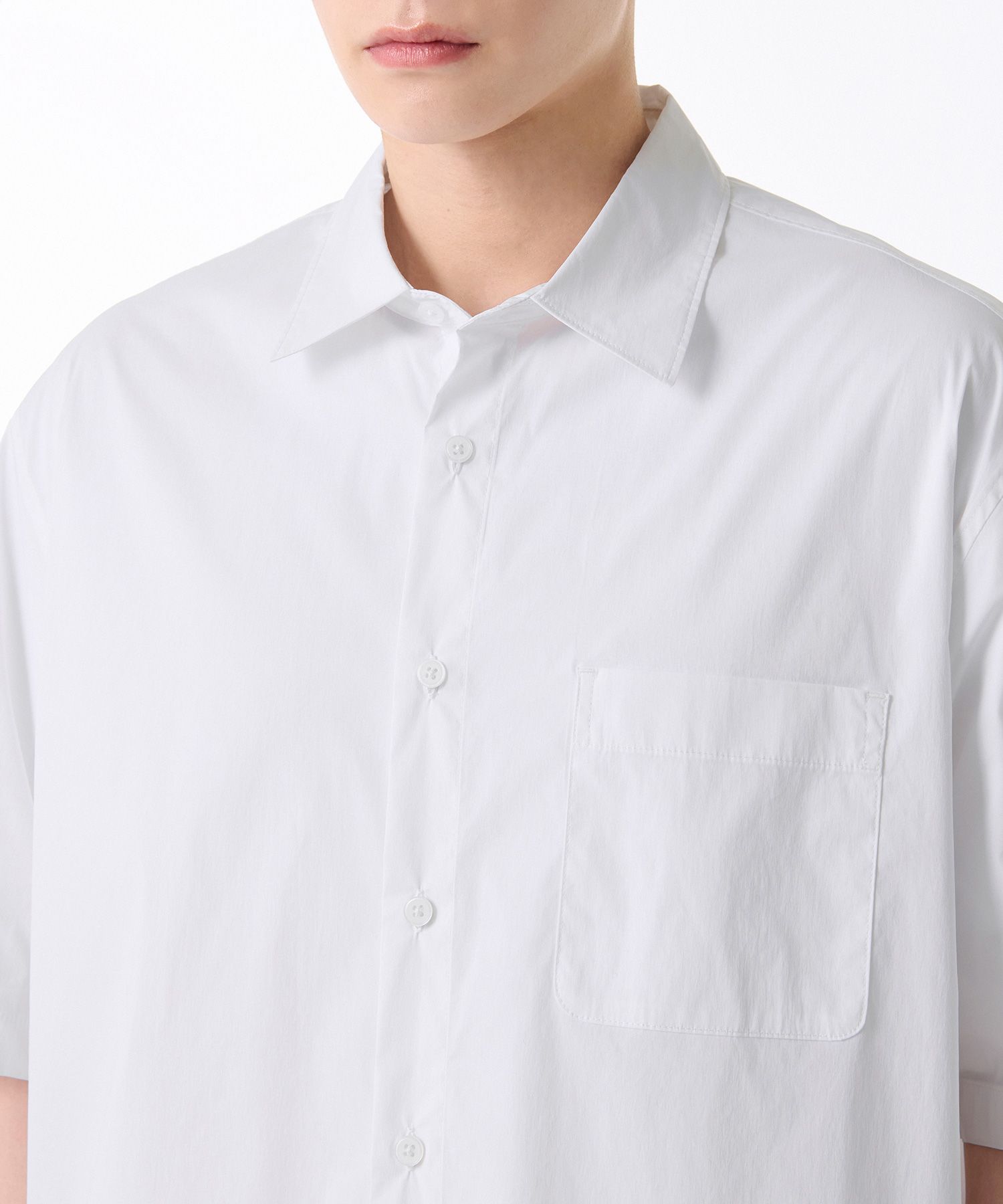 ★MUSINSA STANDARD★ Cool Standard Relaxed Nylon Shirt White MUSINSA | MUSINSA STANDARD [Cool Standard] Relaxed Nylon