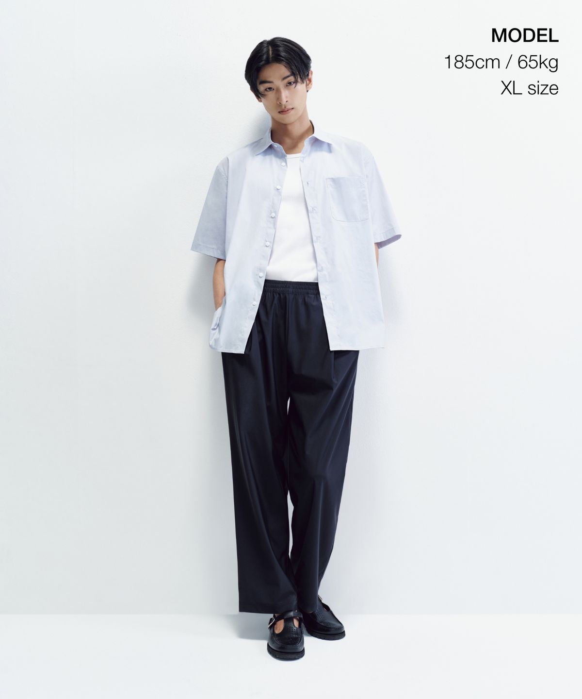 무신사 스탠다드(MUSINSA STANDARD) [쿨탠다드] 릴렉스드 나일론 반소매 셔츠 [스카이 블루]