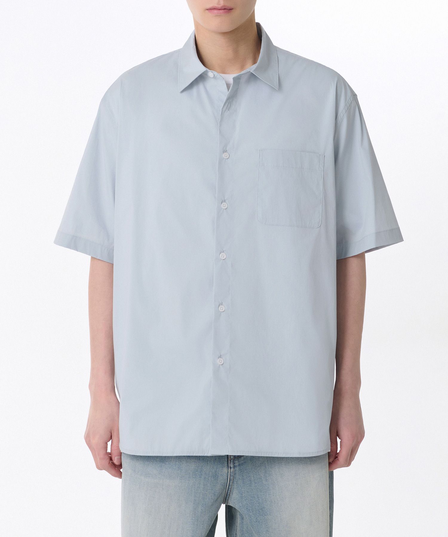 ★MUSINSA STANDARD★ Cool Standard Relaxed Nylon Shirt Navy MUSINSA | MUSINSA STANDARD [Cool Standard] Relaxed Nylon