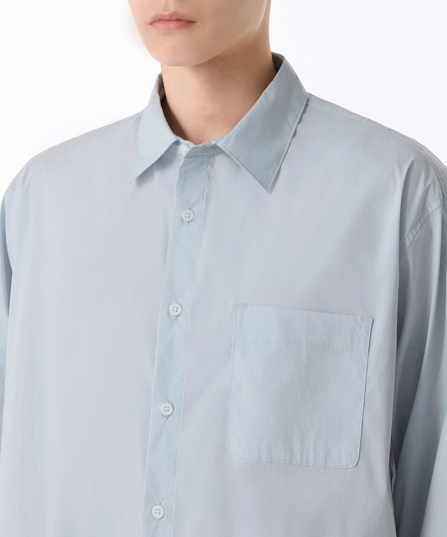 ★MUSINSA STANDARD★ Cool Standard Relaxed Nylon Shirt Sky B MUSINSA | MUSINSA STANDARD [Cool Standard] Relaxed Nylon