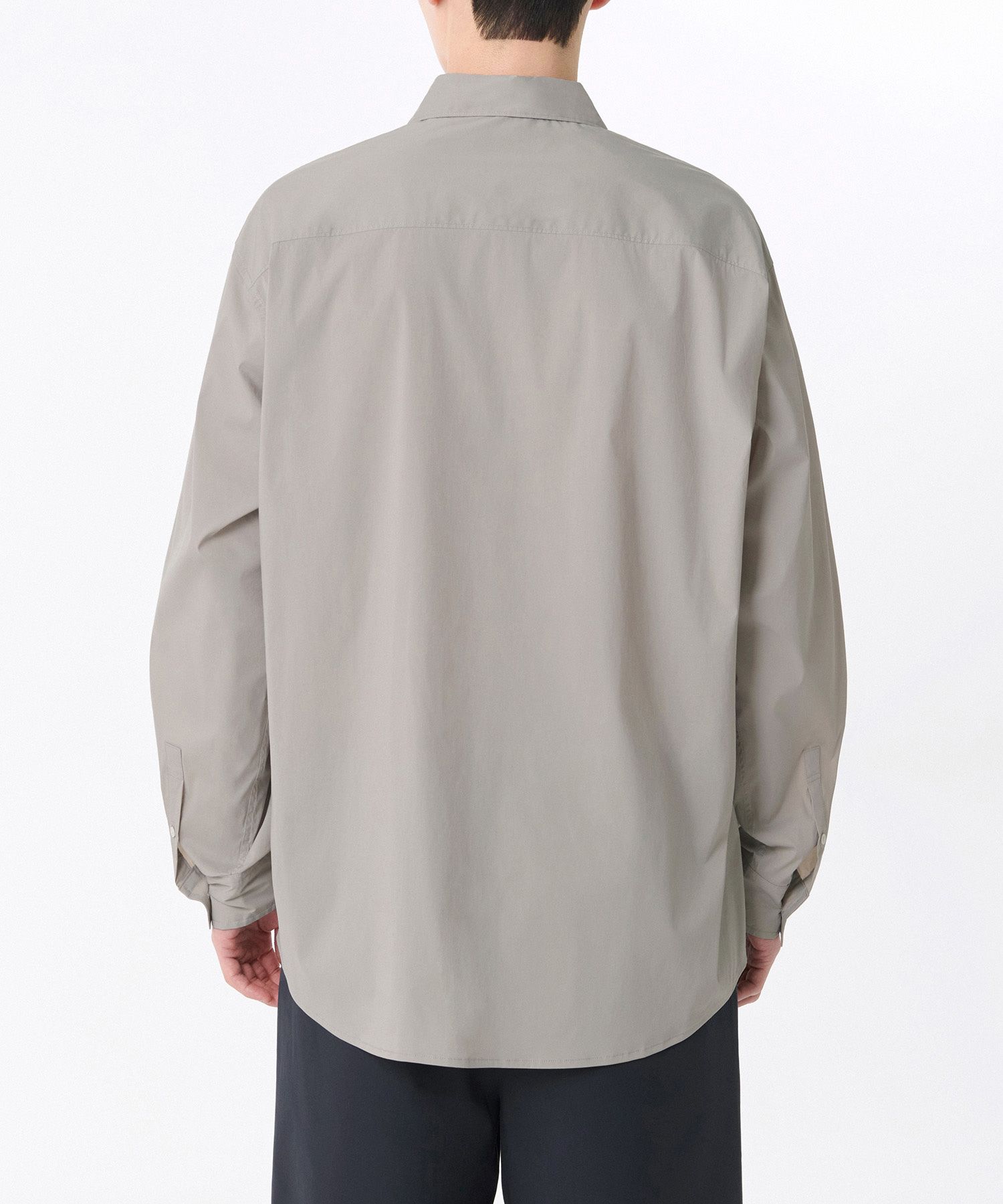 ★MUSINSA STANDARD★ Relaxed lightweight nylon shirt grey MM MUSINSA | MUSINSA STANDARD Relaxed lightweight nylon shirt