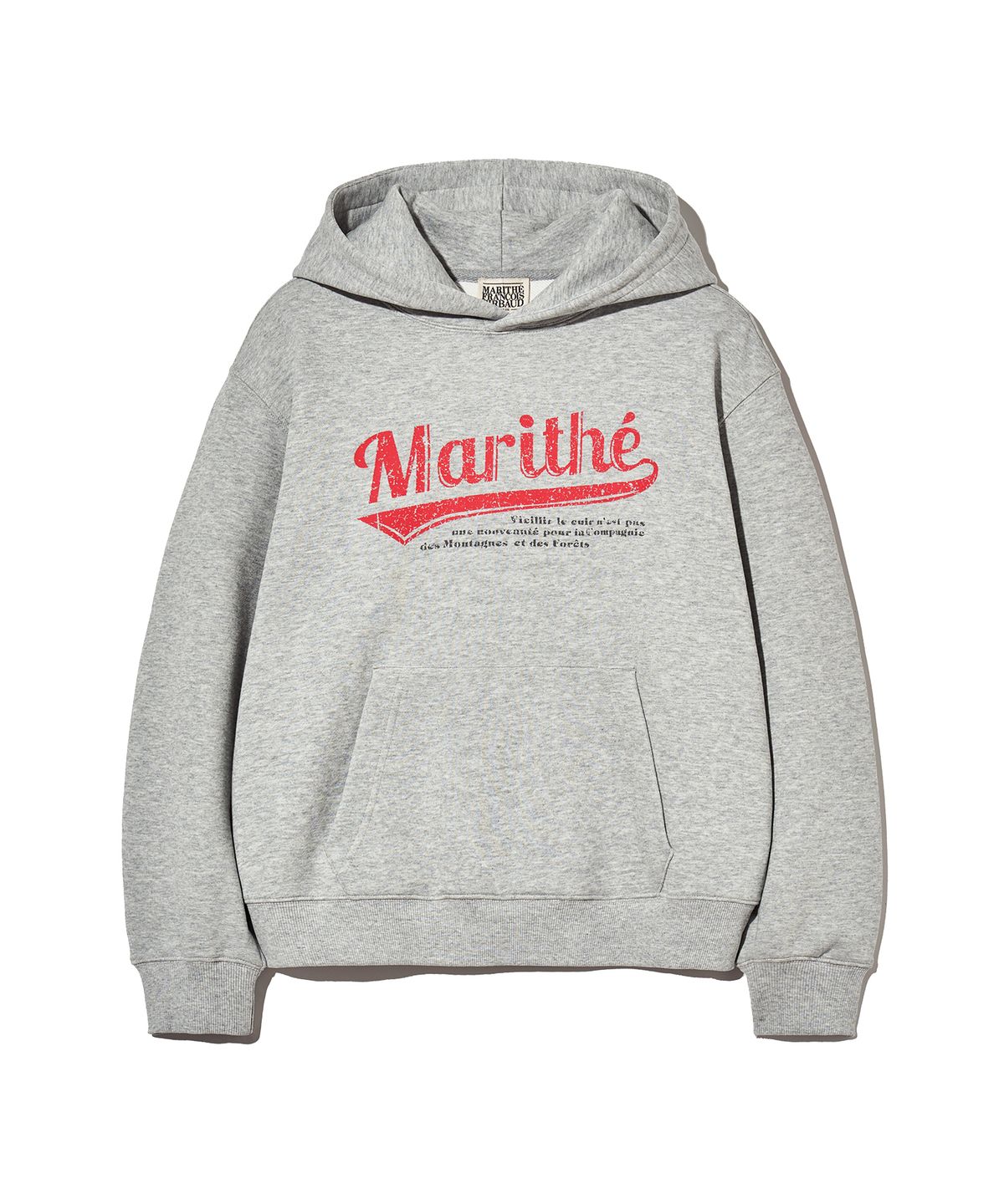 마리떼 프랑소와 저버(MARITHÉ + FRANҪOIS GIRBAUD) VINTAGE BASEBALL HOODIE heather gray