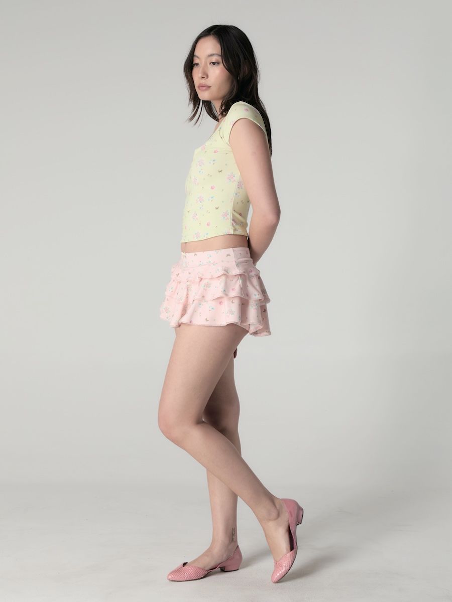 [GLOWNY] SLEEK SLIT TEE ★大人気★ MUSINSA公式 | GLOWNY SLEEK SLIT TEE (LIME BOUQUET)
