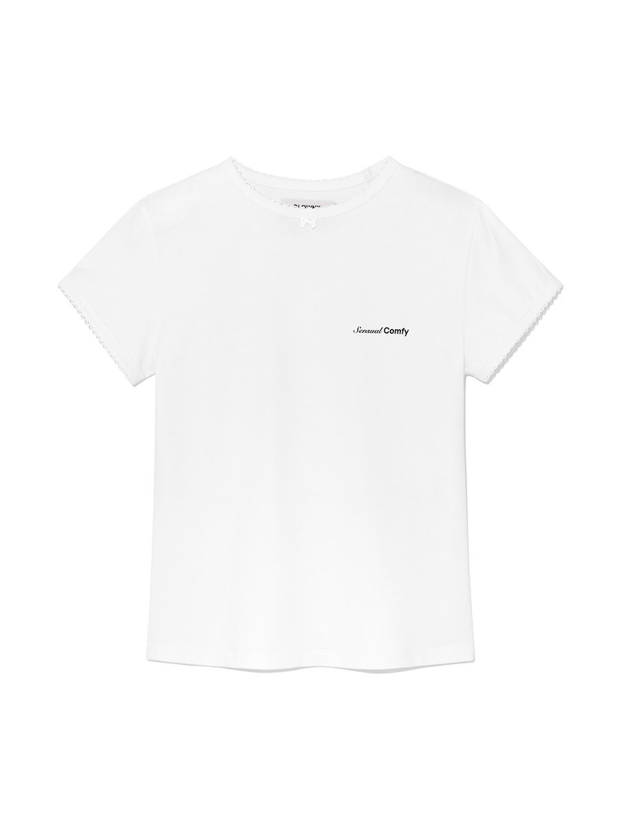 ★GLOWNY★ COMFY AND SENSUAL TEE WHITE GY25LWTS001WH MUSINSA | GLOWNY COMFY AND SENSUAL TEE (WHITE)