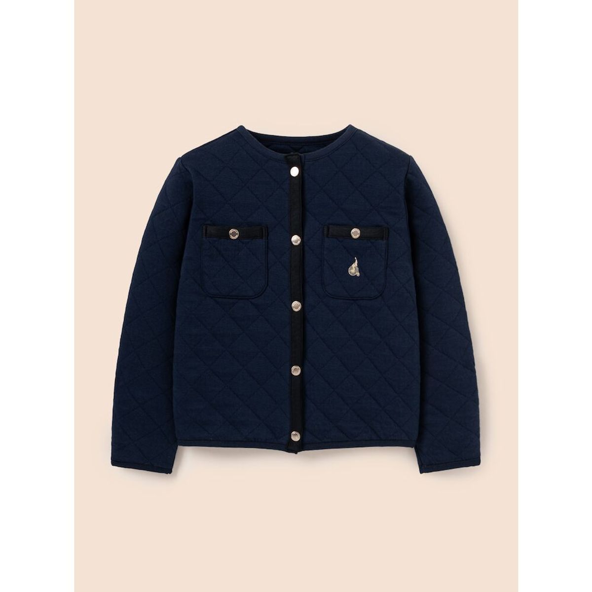 빈폴 키즈(BEANPOLE KIDS) 여아 저지 퀼팅 점퍼  네이비 (BI5139G01R)