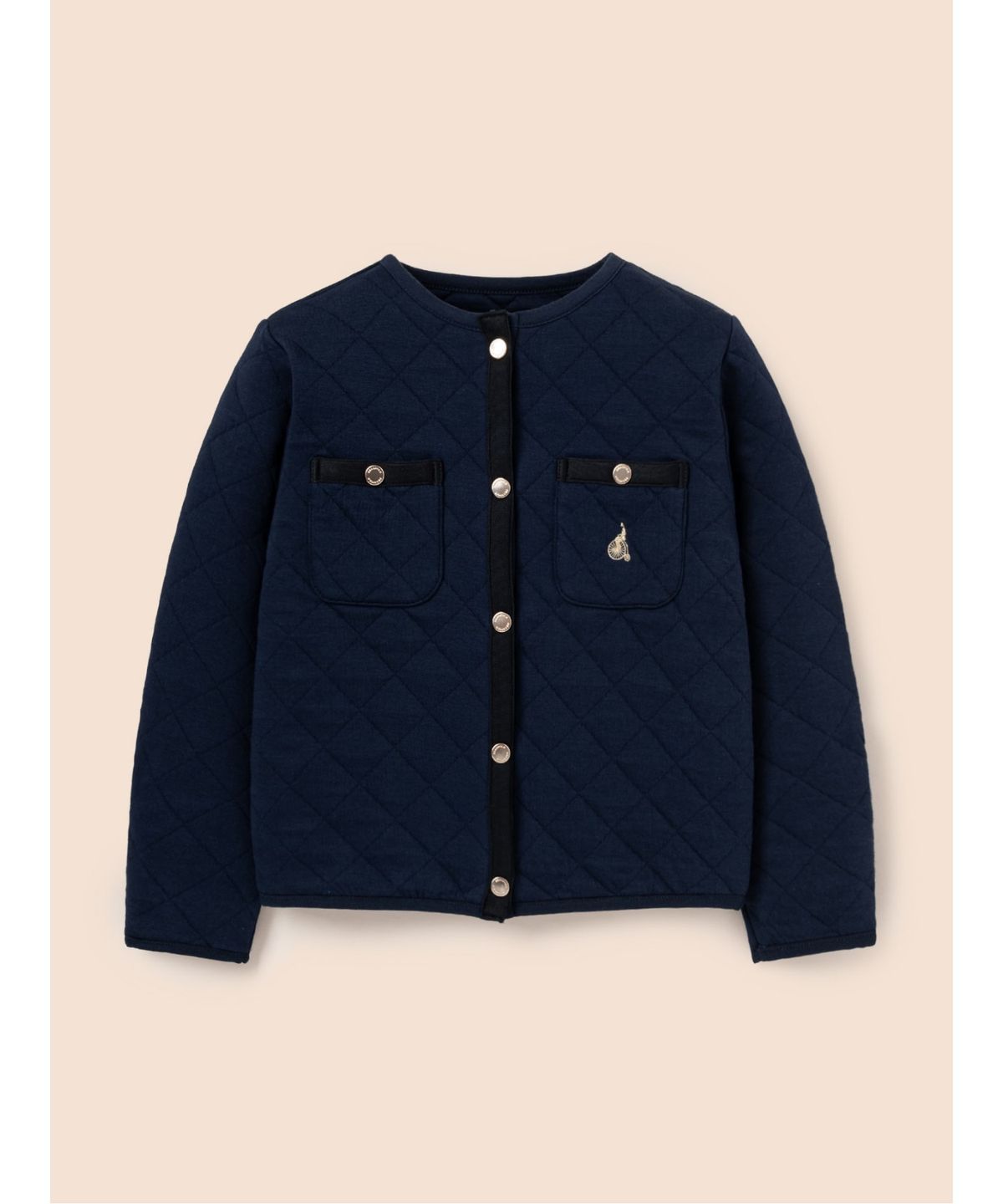 빈폴 키즈(BEANPOLE KIDS) 여아 저지 퀼팅 점퍼  네이비 (BI5139G01R)