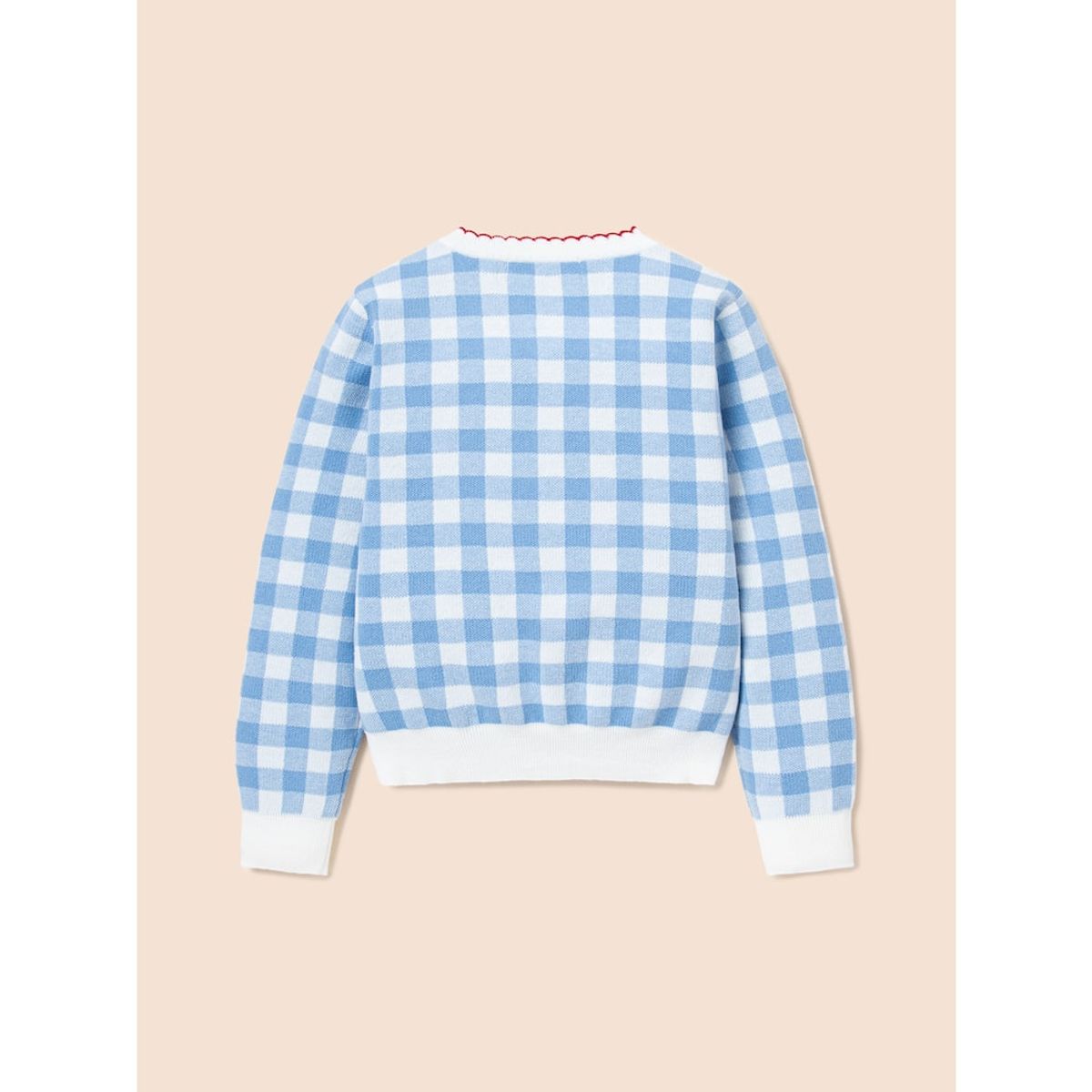 빈폴 키즈(BEANPOLE KIDS) 여아 깅엄 체크 카디건  스카이 블루 (BI515AG03Q)