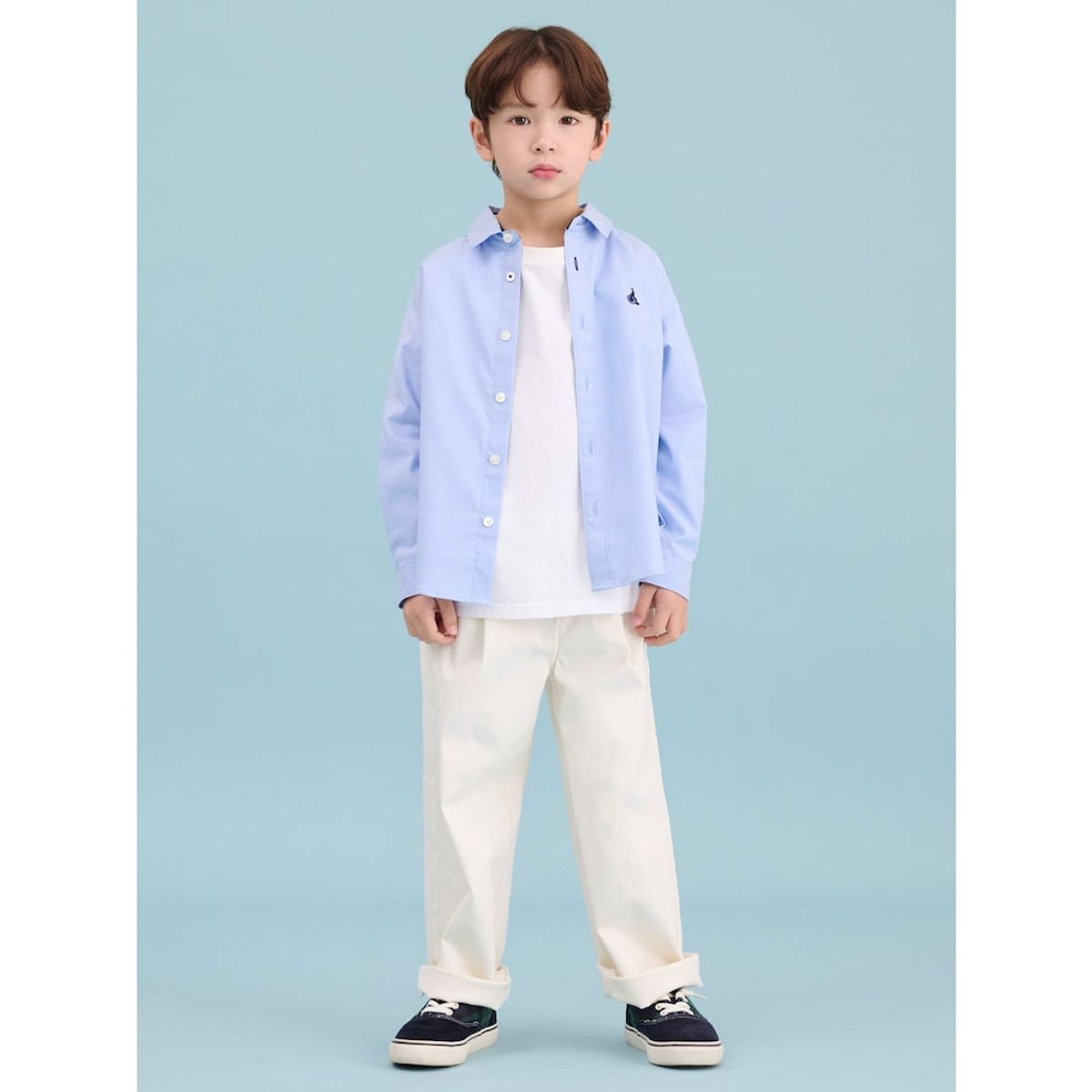 빈폴 키즈(BEANPOLE KIDS) 세미와이드 팬츠  화이트 (BI5121U900)