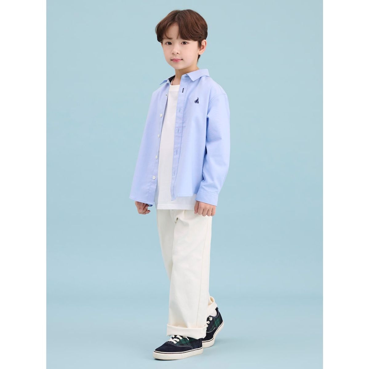 빈폴 키즈(BEANPOLE KIDS) 세미와이드 팬츠  화이트 (BI5121U900)