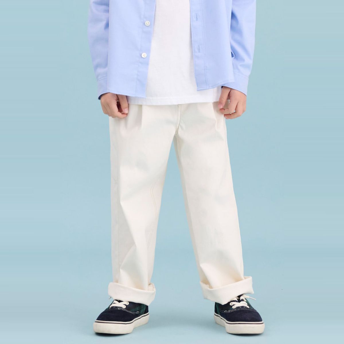 빈폴 키즈(BEANPOLE KIDS) 세미와이드 팬츠  화이트 (BI5121U900)