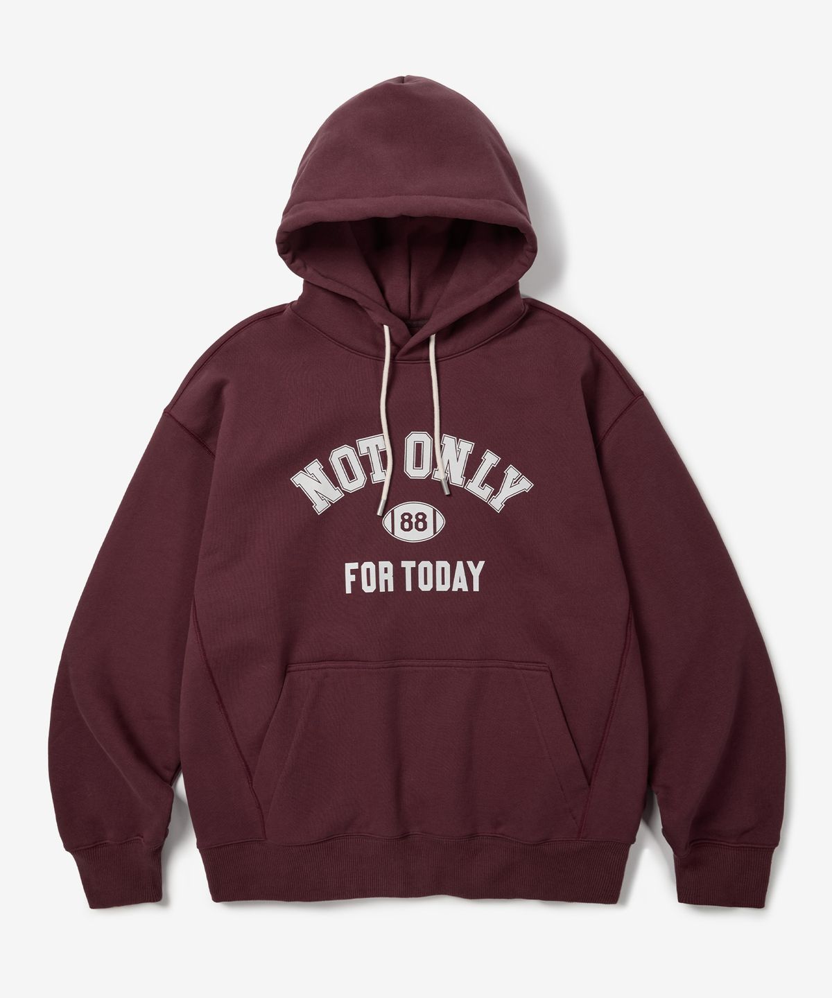 낫온리포투데이(NOT ONLY FOR TODAY) 넘버볼 후드티 [버건디]