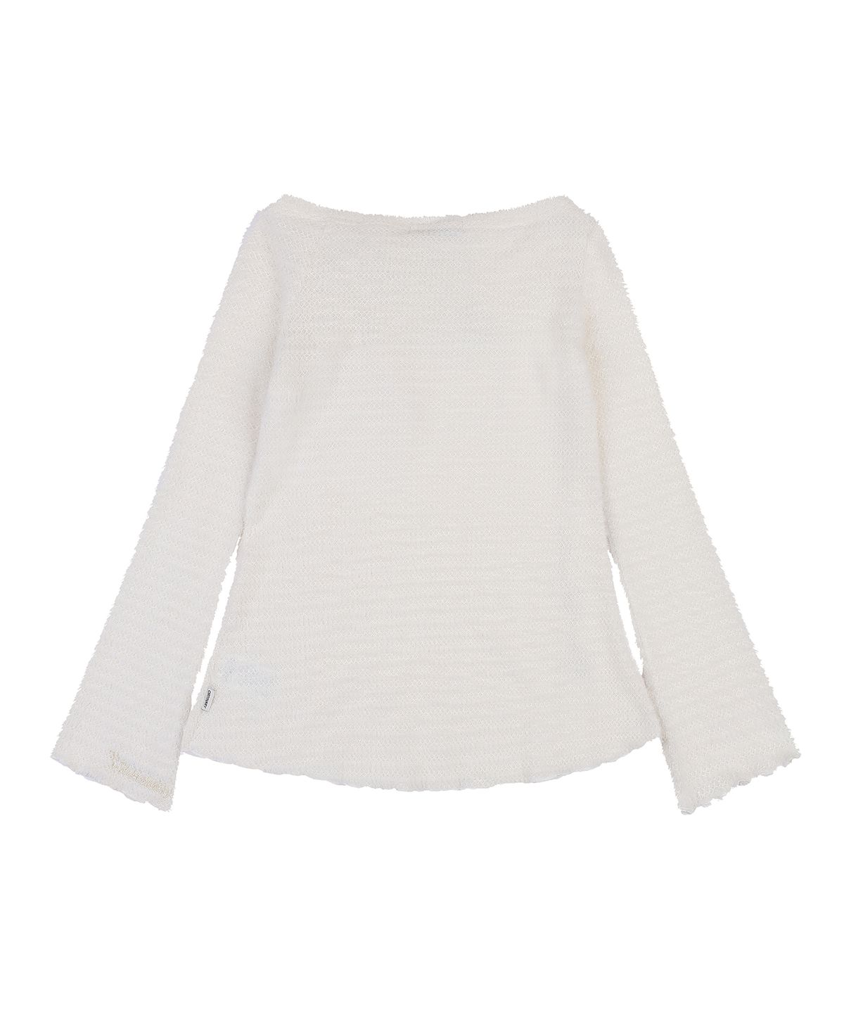 오디너리 홀리데이(ORDINARY HOLIDAY) BOATNECK LACE-UP KNIT [IVORY]