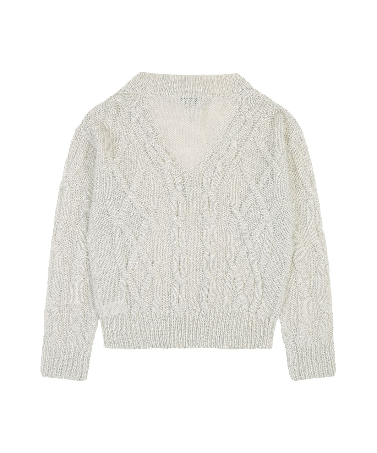 오디너리 홀리데이(ORDINARY HOLIDAY) LOOSE FIT CABLE KNIT PULLOVER [IVORY]