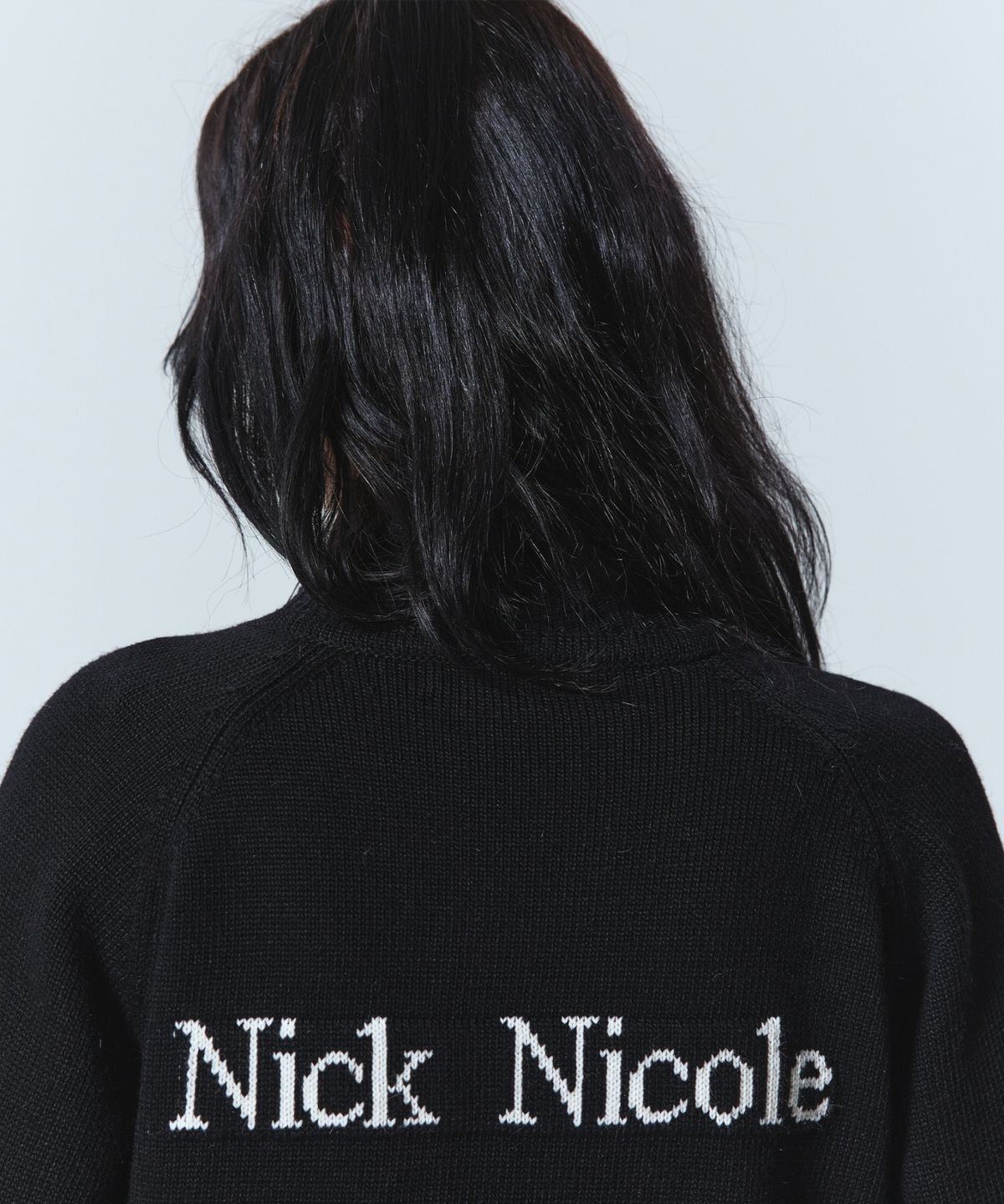 닉앤니콜(NICK&NICOLE) NICOLE JAQUARD KNIT CARDIGAN_BLACK