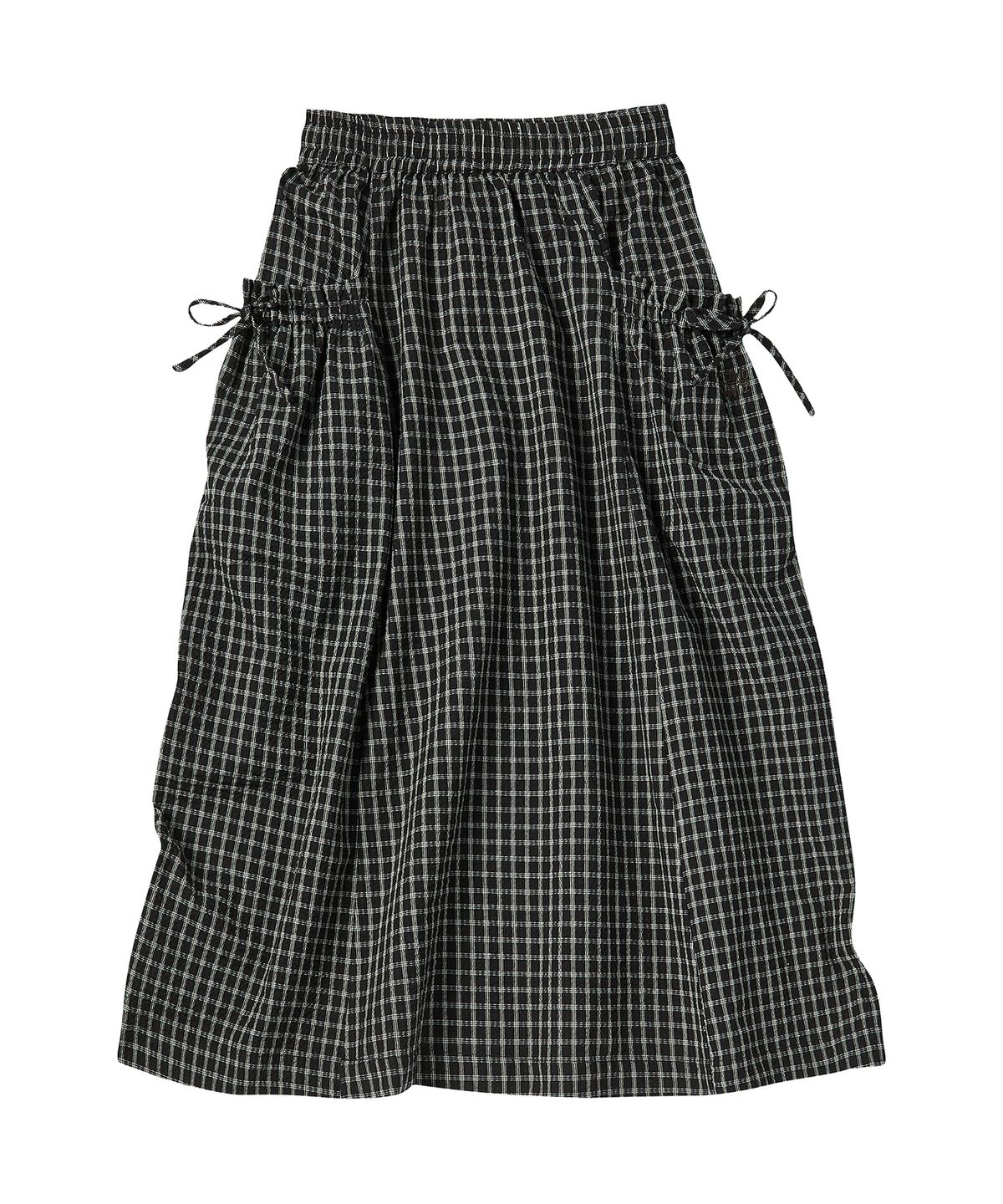 꼬모니노즈(COMONINOZ) W SIDE POCKET SKIRT [BLACK]