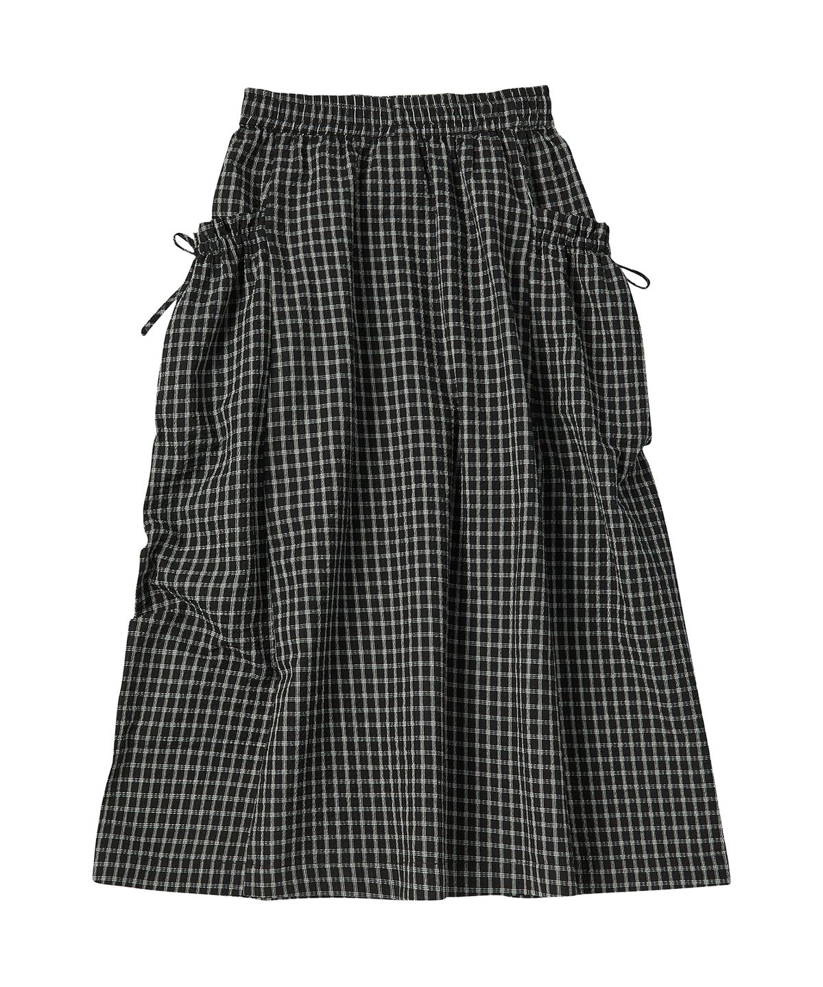 꼬모니노즈(COMONINOZ) W SIDE POCKET SKIRT [BLACK]