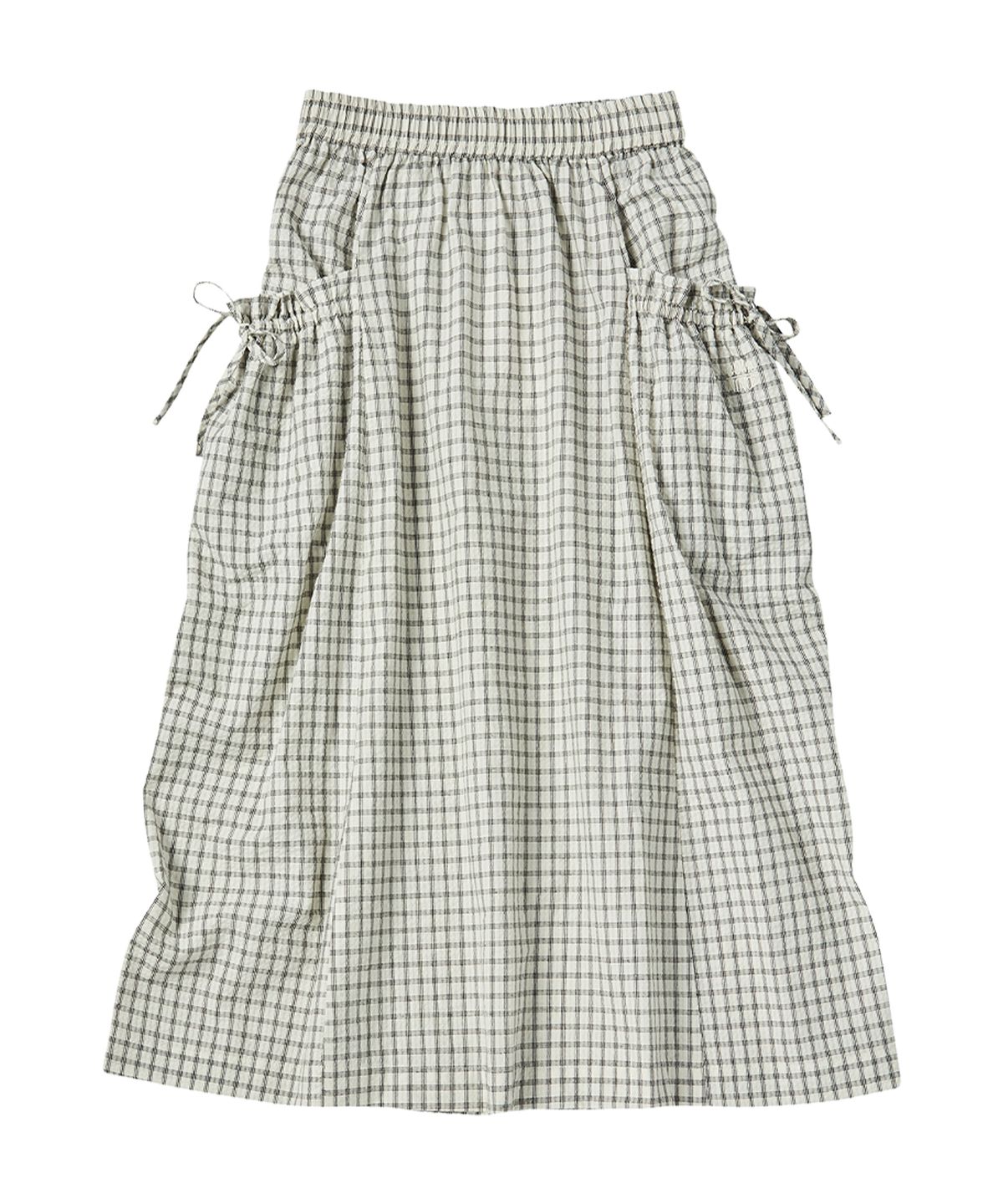 꼬모니노즈(COMONINOZ) W SIDE POCKET SKIRT [IVORY]
