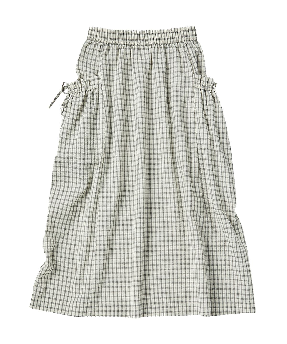 꼬모니노즈(COMONINOZ) W SIDE POCKET SKIRT [IVORY]
