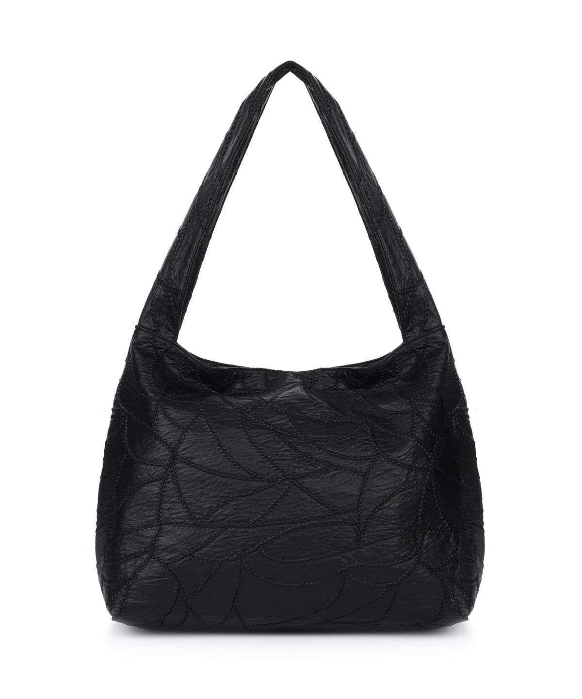 닉앤니콜(NICK&NICOLE) LEATHER WRINKLE TOTE BAG_BLACK