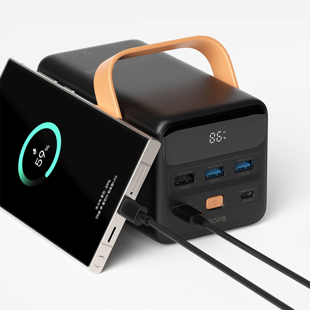 프롭스(PROPS) 프롭스 65W PPS 초고속 충전 대용량 차박 캠핑용 노트북 보조배터리 50000mAh