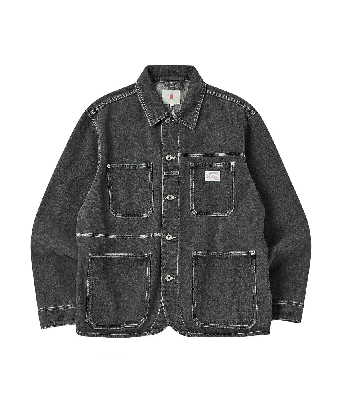 꼬모니노즈(COMONINOZ) DENIM WORK JACKET [CHARCOAL]