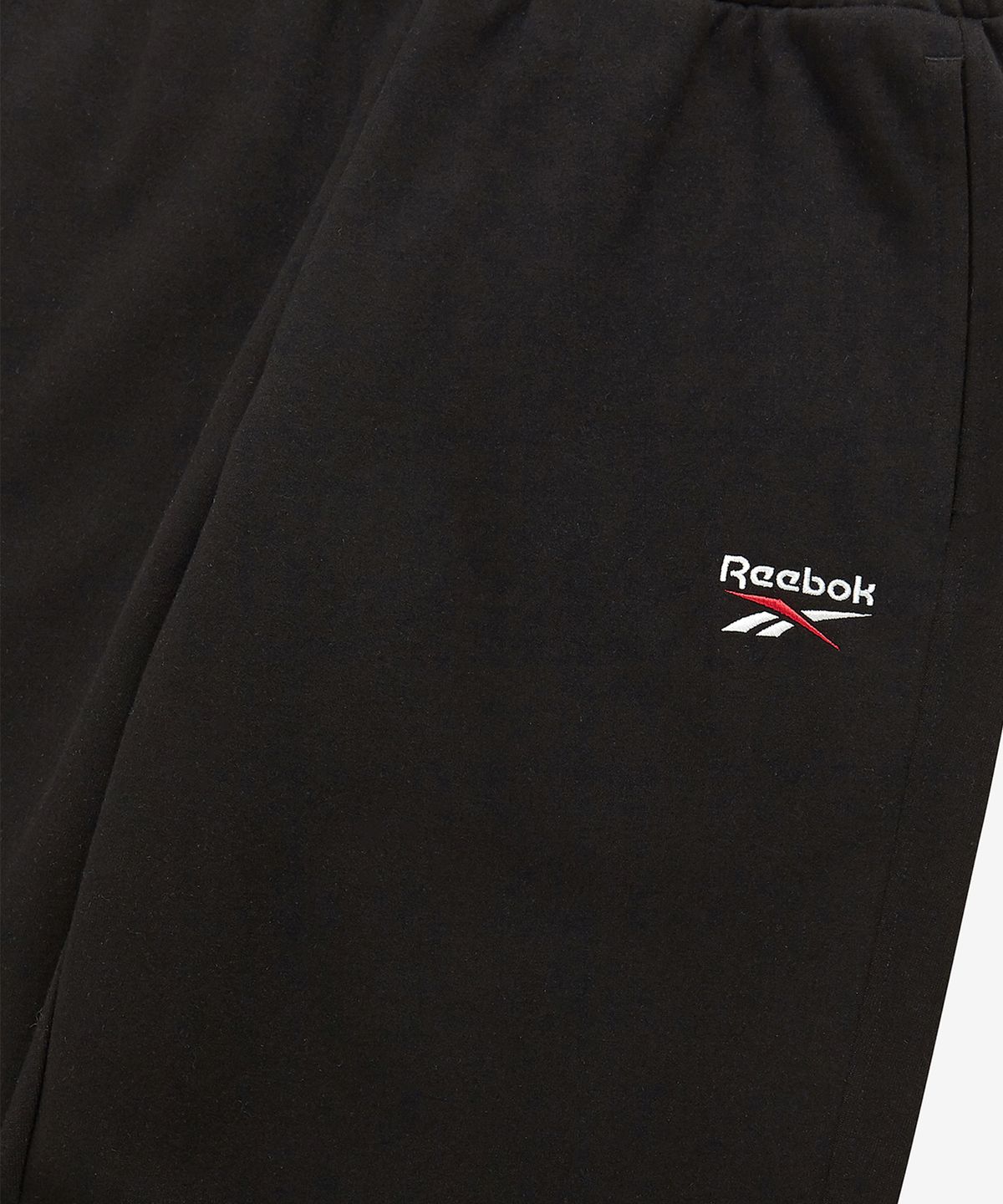 리복(REEBOK) 에센셜 스트레이트 스웨트 팬츠 - 블랙