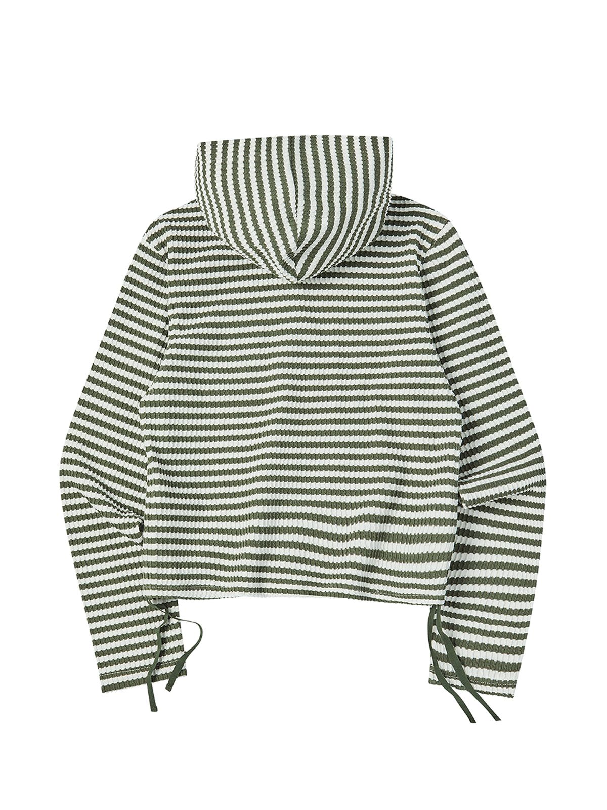 꼬모니노즈(COMONINOZ) W STRIPE CARDIGAN [KHAKI]
