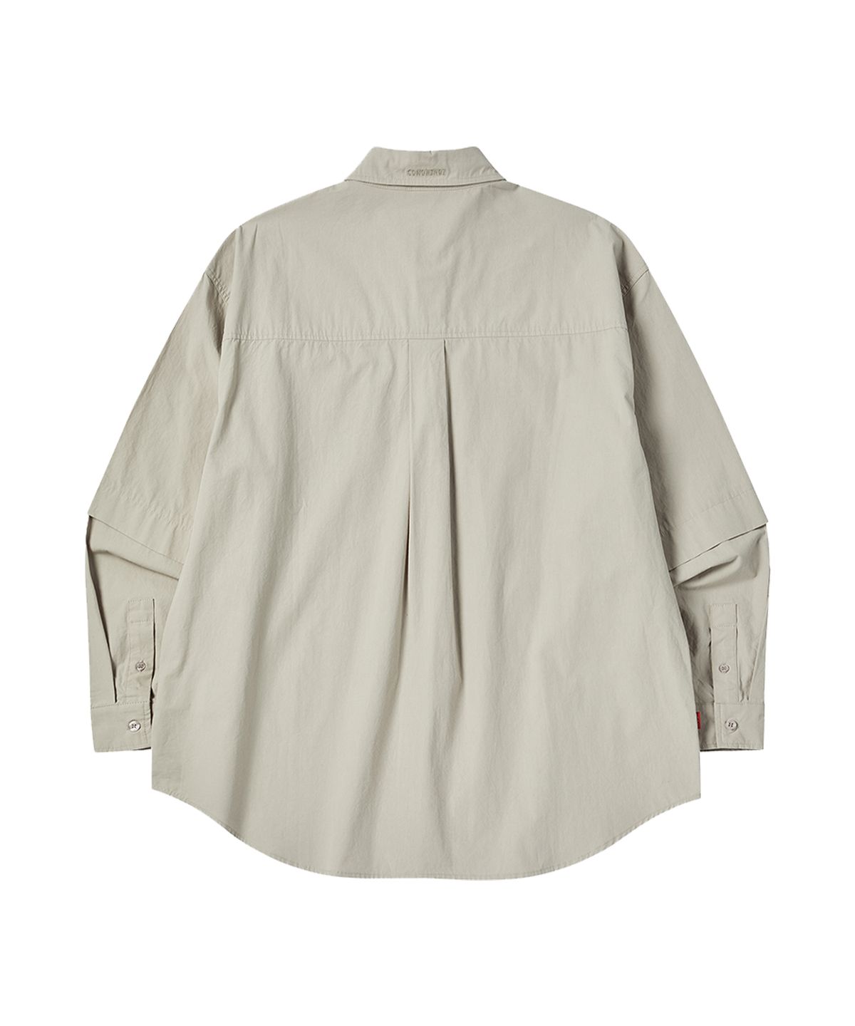 꼬모니노즈(COMONINOZ) DOUBLE LAYERED SHIRT [BEIGE]