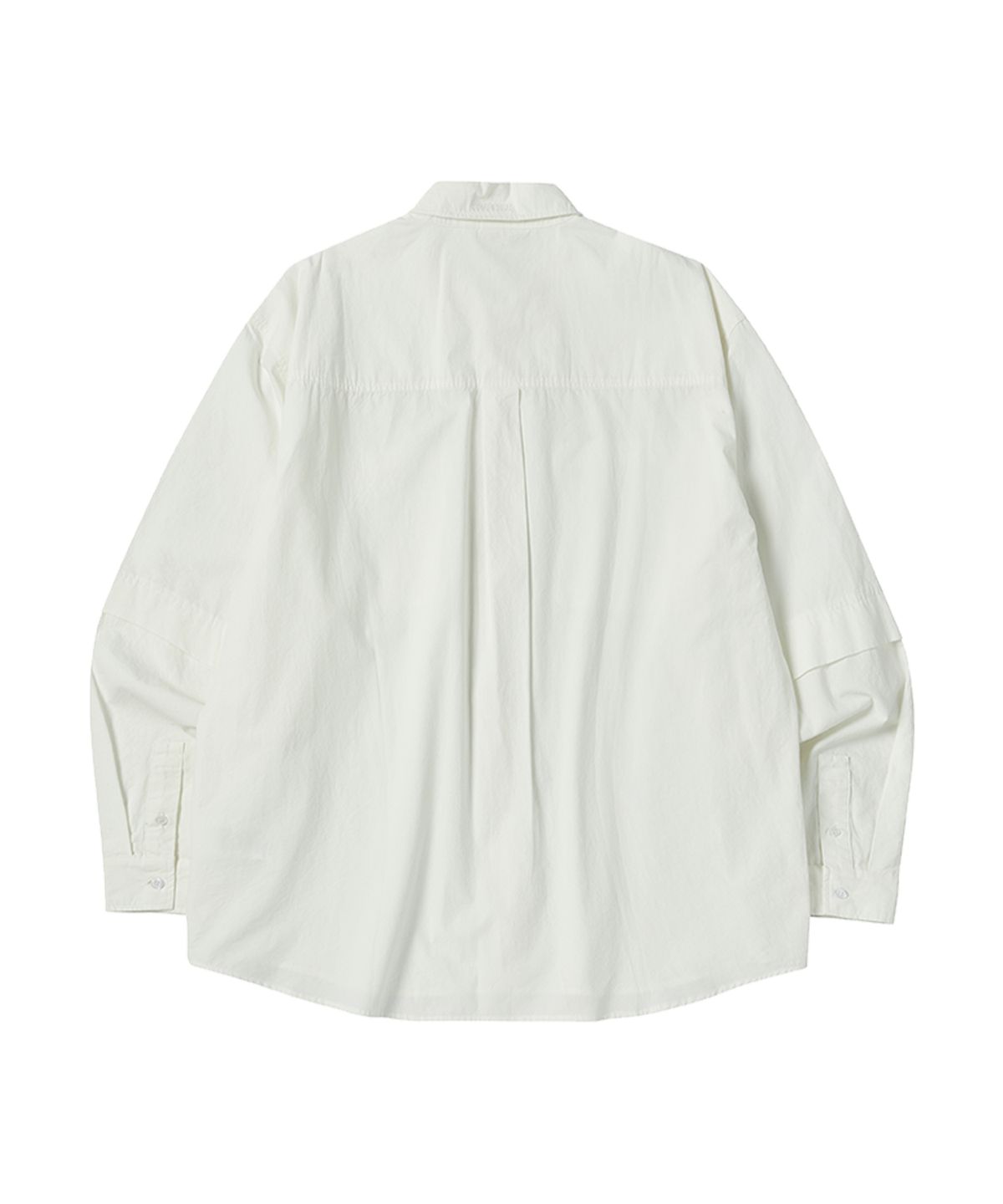 꼬모니노즈(COMONINOZ) DOUBLE LAYERED SHIRT [WHITE]