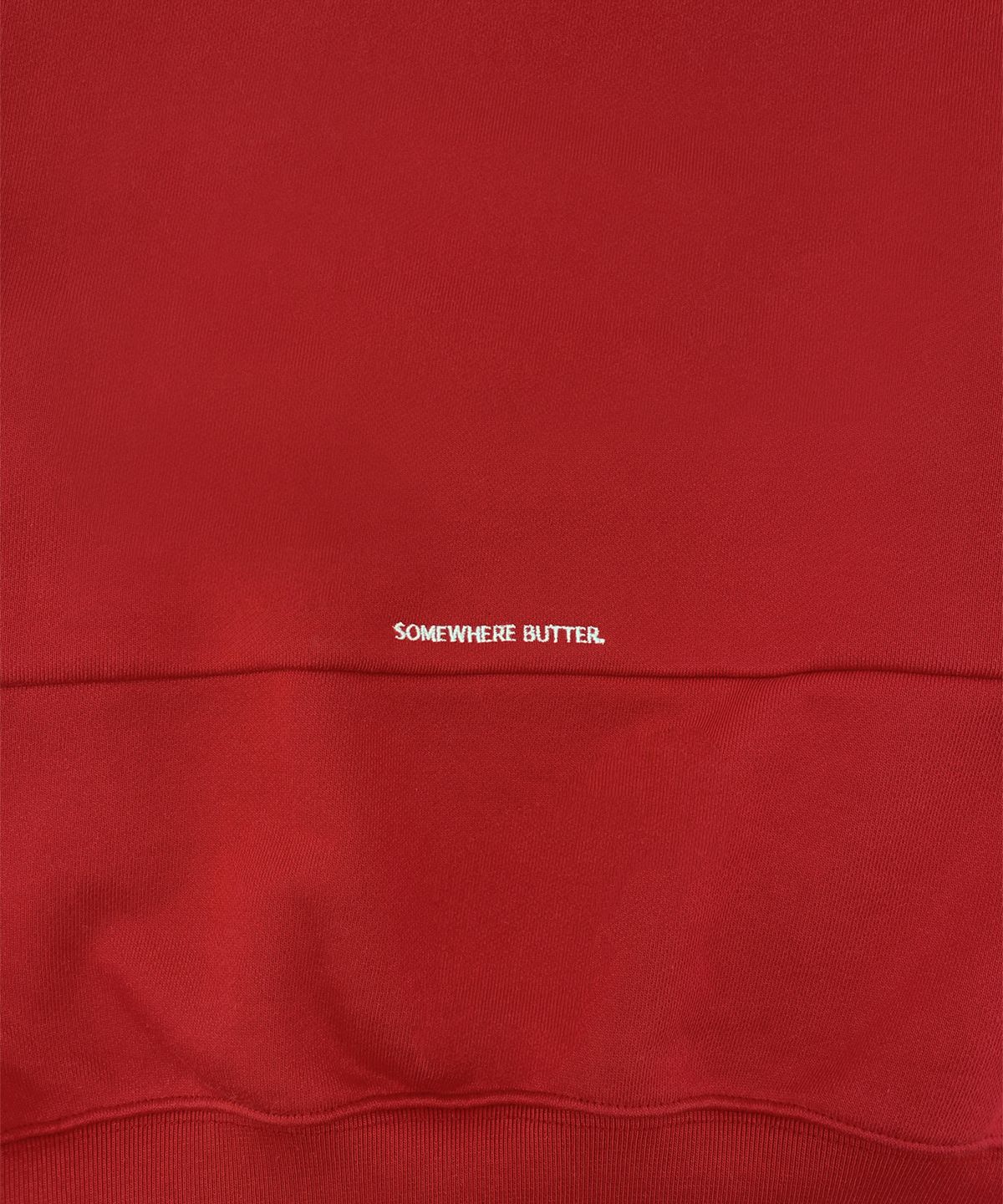 썸웨어버터(SOMEWHEREBUTTER) Denim Wave Logo Sweatshirt - Red