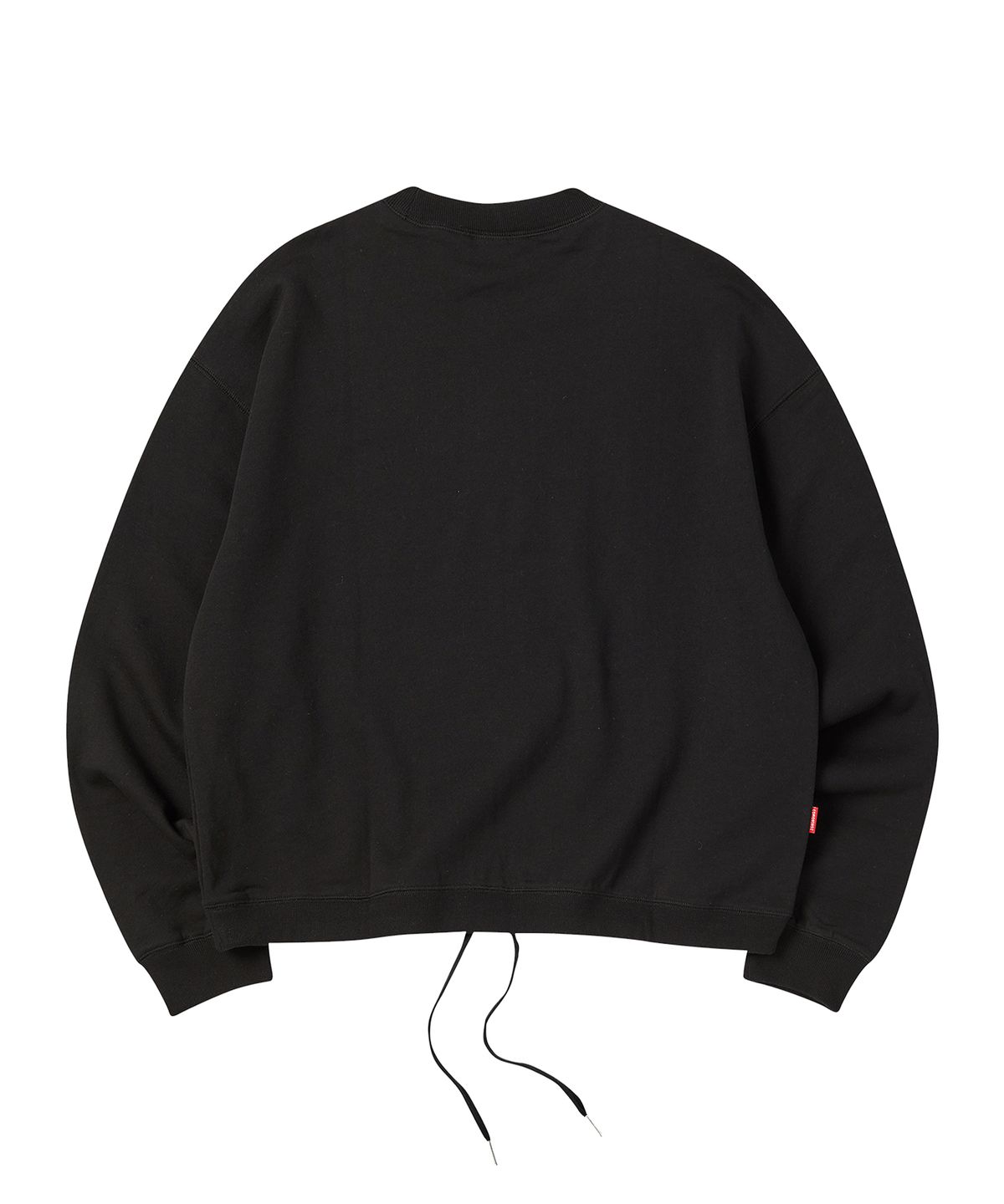 꼬모니노즈(COMONINOZ) W HEM STRING CROP MTM [BLACK]