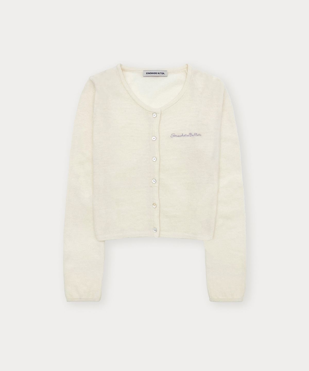 썸웨어버터(SOMEWHEREBUTTER) Softy Cardigan - Ivory