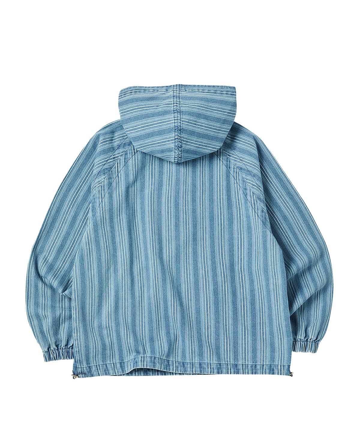 꼬모니노즈(COMONINOZ) STRIPE HOOD SHIRT [BLUE]