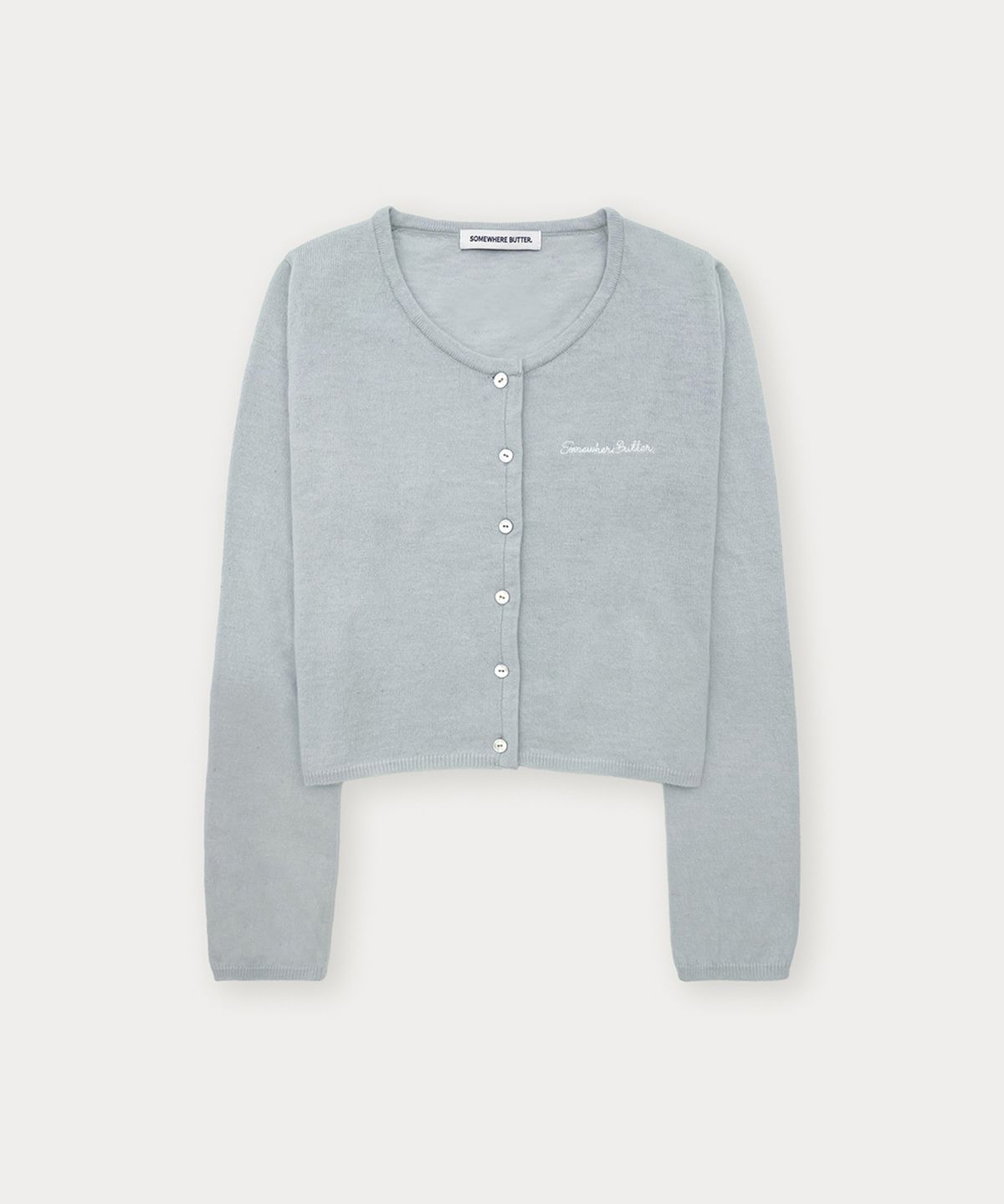 썸웨어버터(SOMEWHEREBUTTER) Softy Cardigan - Light Blue