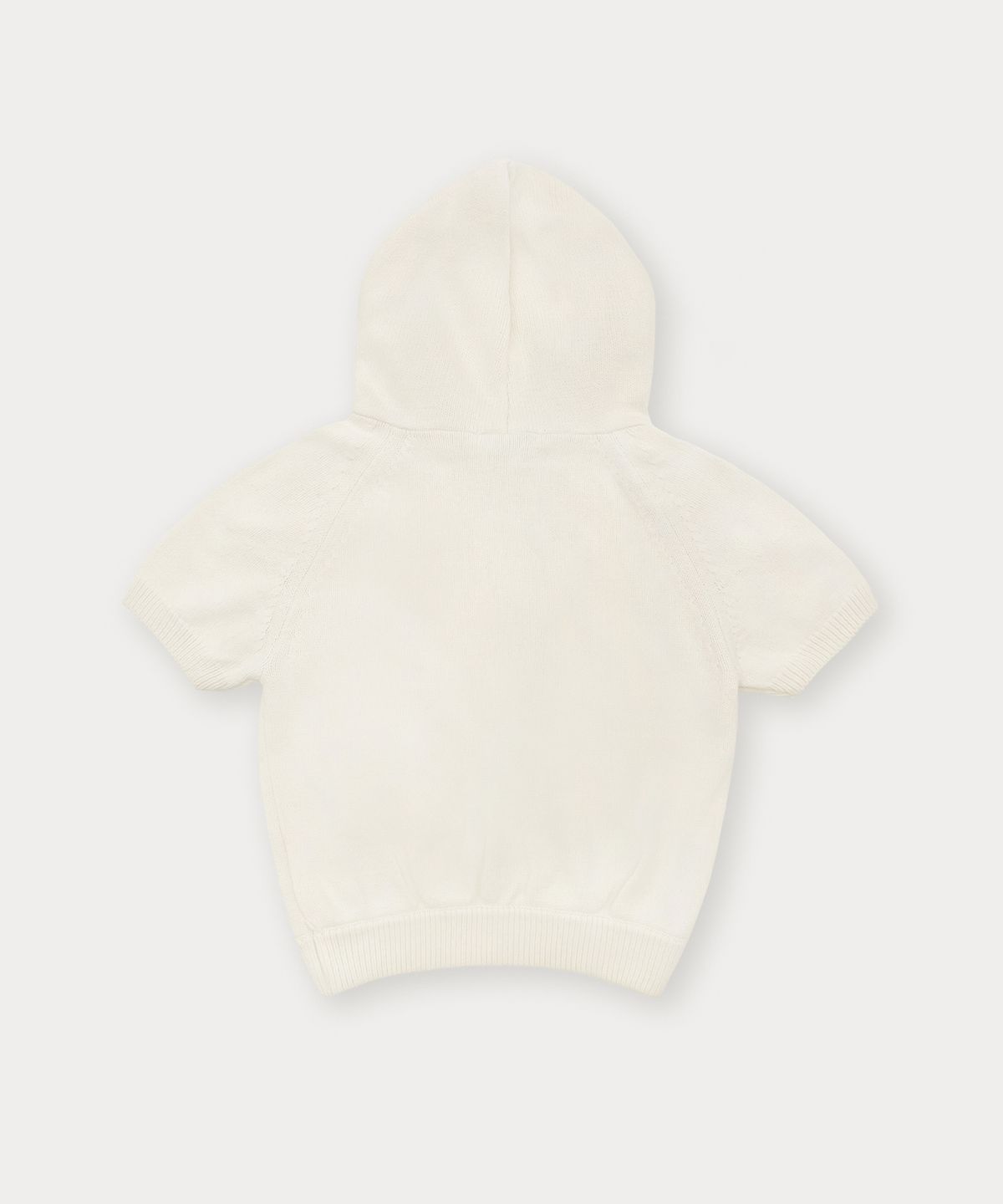 썸웨어버터(SOMEWHEREBUTTER) Hoodie Label Cotton Knit - Ivory